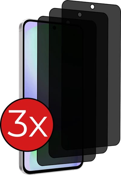 Screenprotector - 3 Stuks - Geschikt voor Samsung Galaxy S24 FE - Privacy Filter - Beschermglas - Gehard Glas - Tempered Glass - Screen Protector