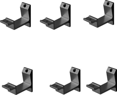Leuninghouder zwart - Opschroef - Vlak zadel  Hermeta - 3540-18 - 6 stuks