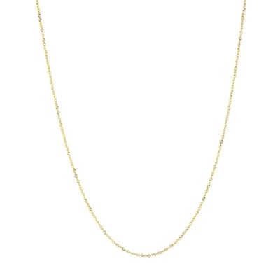 Bijoutheek Collier Basis Lang Fijn Gedraaid 90cm Goud