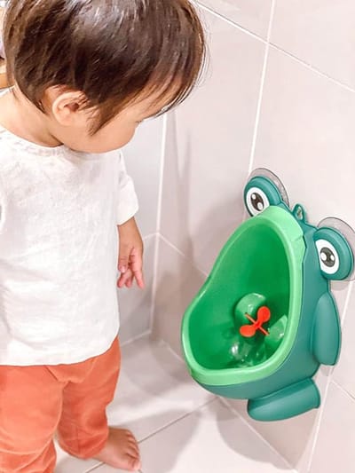 Dreambaby Pee-Pod Urinoir met draaiende doelstelling, ideale toilettrainer voor jongens, groen