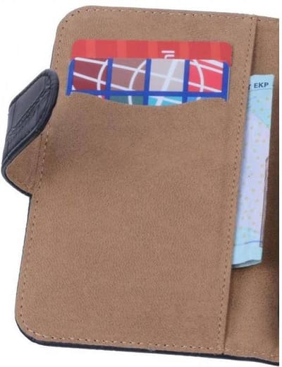 Croco Bookstyle Wallet Case Hoesjes Geschikt voor Sony Xperia E3 D2203 Zwart
