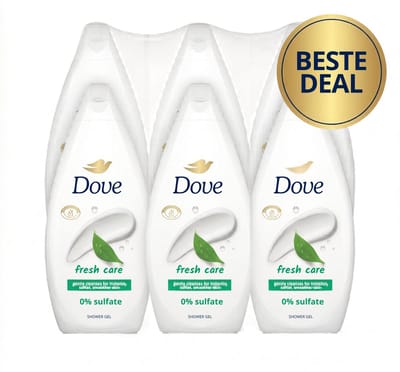 Dove Fresh Care Douchegel - 6-Pak Voordeelverpakking - 0% Sulfaat (SLES) - Verfrissende Reiniging & Hydratatie - 6 x 250ml