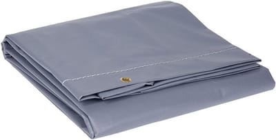 Waterdicht afdekzeil voor aanhangers - Plat zeil 160 x 120cm - 400g/m² - Maat L - Grijs - 100% PVC