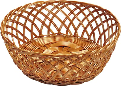 Broodmand - rond - 28x11 cm - gevlochten fruitmand - fruitschalen