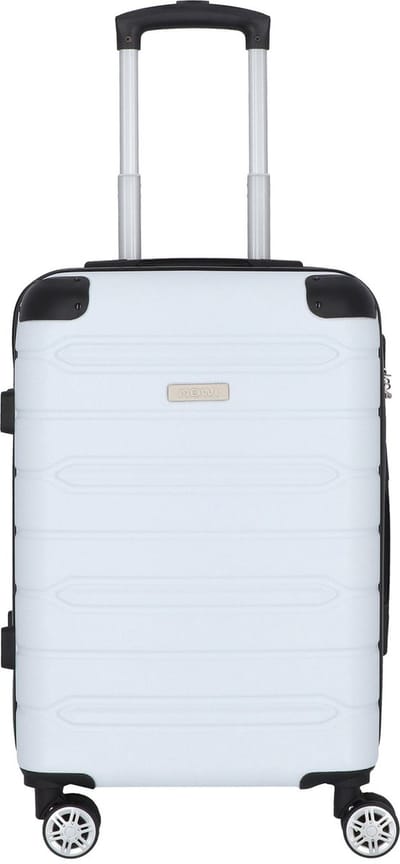 NOWI Rhodos 4 wielen Trolley 58 cm - Harde bagage - Combinatieslot - weiss-sz