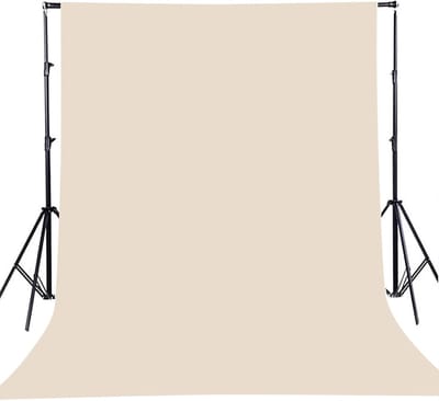 Achtergrond doek 2,1 m x 3 m - Beige - Voor livestreams en feesten - Perfect voor fotografie - ShopVlot