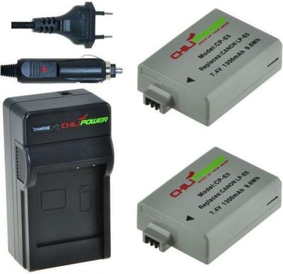 2 x LP-E5 accu's voor Canon - inclusief oplader en autolader - Origineel ChiliPower