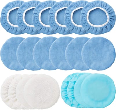 20-delige set autopolijstpads van microvezel voor motorkappen (5-6 inch)