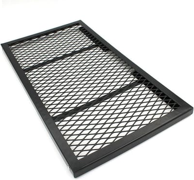 Grillrooster Vuurkorf - Kampeer Grill - Koken op Vuur - Opvouwbaar Ontwerp - 55x30 cm - Zwart