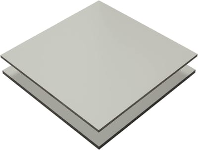 HPL Plaat - Gevel Balkon Plaat - Duurzaam Buiten Gebruik - Weerbestendig Krasvast - 120x20 cm 6mm - Lichtgrijs