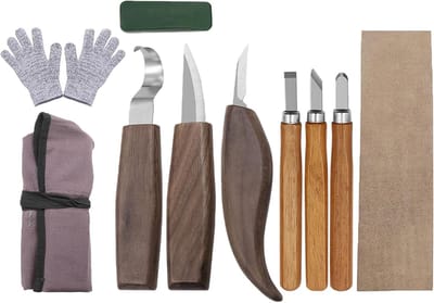 Houtsnijgereedschap Set - Houtbewerkingskit - Houtsnijden en hobby - 10-delige set - 320 gram - Niet gespecificeerd