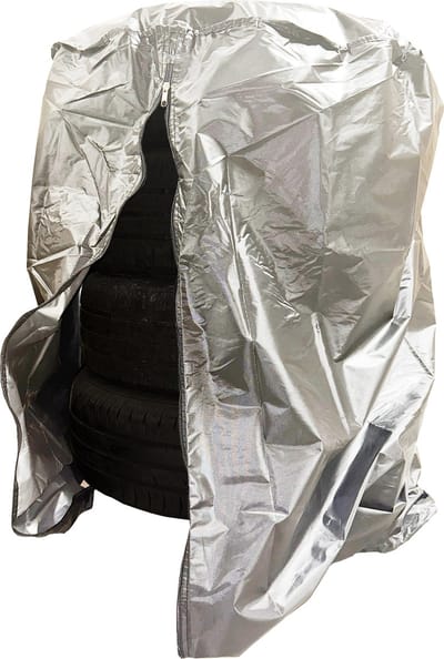 Bandenhoes set 4 banden - hoes voor autobanden – Autobandenhoes - Winterbandenhoes – Zomerbandenhoes - Zilver kwaliteit
