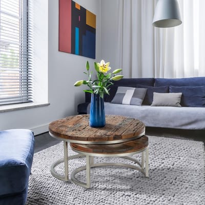 Salontafel Ø 70x35 cm naturel acaciahout WOMO design