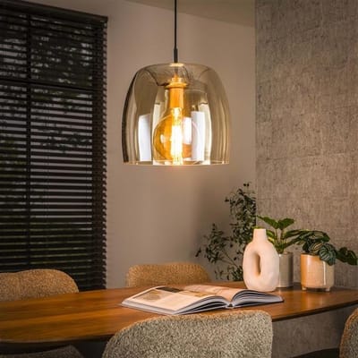 PS-Collection Drift Glass 1L Hanglamp - 35x35x150cm - Amber Kleur Glas - hanglampen eetkamer, hanglamp zwart, hanglampen woonkamer, hanglamp slaapkamer, hanglamp rotan, hanglamp hout, hanglamp industrieel