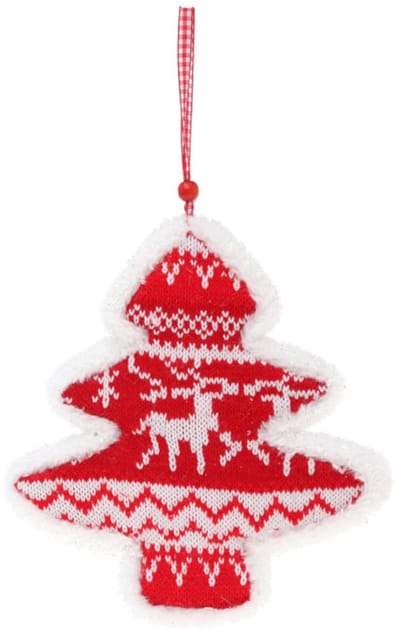 ATOSA - Rood-witte kerstboomhanger 20 cm met kersttrui-motief