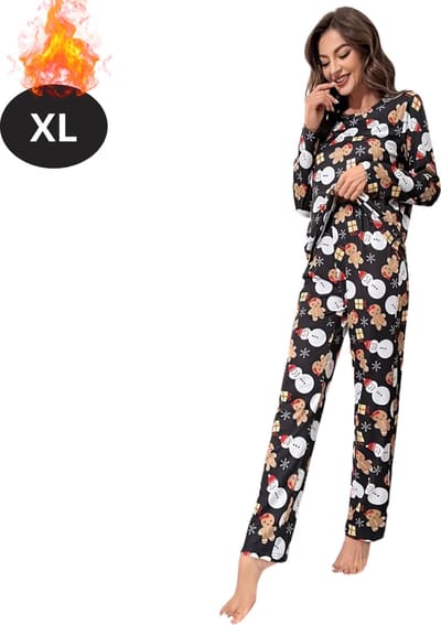 Bovista Kerst Pyjama - Dames - Kerstpyjama - Vrouwen - Slaapkleding Volwassenen - Set - Broek - Shirt - Christmas - Maat XL