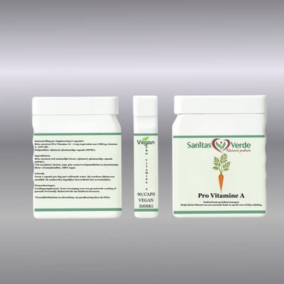 Sanitas Verde Pro Vitamine A Bèta-Caroteen 6 mg Gezichtsvermogen Huid 90 Vegan Capsules
