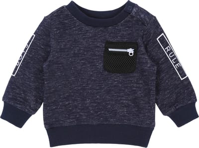 Donkerblauwe sweater Little Trouble Maker
