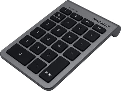 Macally BTNUMKEY22 Bluetooth draadloos numeriek toetsenbord - Spacegray - Alleen geschikt voor Nederlandse, Brits Engelse en Amerikaans Engelse invoerbronnen