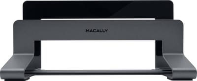 Macally VCSTAND Verticale laptop standaard voor MacBook Air, MacBook Pro en elke laptop met een dikte tussen 1,6 en 3 cm - In breedte verstelbaar - Spacegray (Donker grijs)