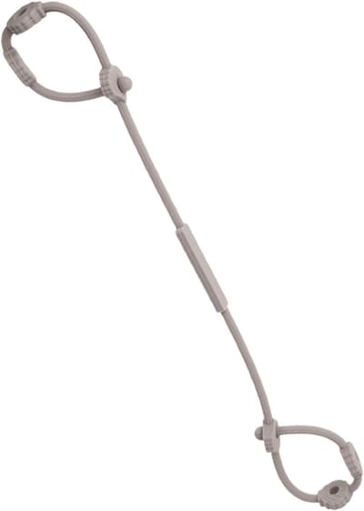 Kinderwagen Riemen - Speelgoedhouder Band - Spullen Vasthouden - Verstelbaar & Voedselveilig - 14.6 x 8.1 cm - Lichtgrijs