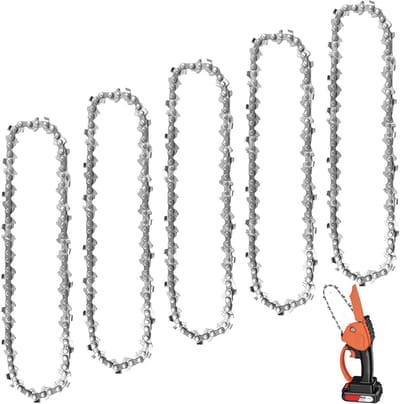 Zaagkettingen 15 cm - 5 stuks - Universele mini-kettingzaag met 37 aandrijfschakels