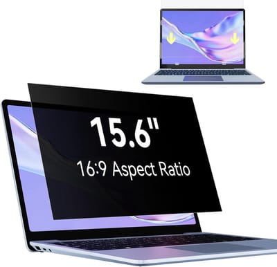 Famanu - Privacyfilter 15,6 inch 16:9, schermfolie, privacy, draagbaar, compatibel met HP/Dell/Acer/Lenovo/Thinkpad/Envy, afneembaar, anti-spion/blauw licht, bescherming