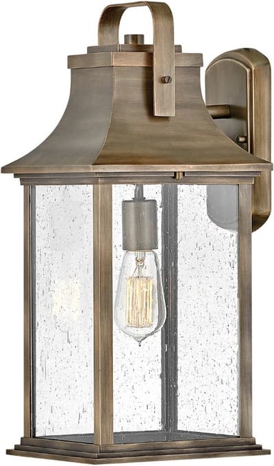 Hinkley LED Wand Buitenlamp Grant | 1X E27 Max 60W | IP44 | Dimbaar | Burnished Bronze