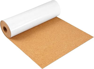 Kurkrollen,250x20 cm Kurk Rol,Geluids- En Warmte-Isolerend,1mm Dikke Kurk Prikbord Memobord voor Prikborden,Wanddecoraties Om Zelf Te Maken en Feestdecoraties,Veelzijdig (Bruin)