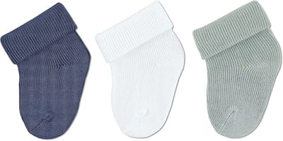 Babysokken 3-pack - Eerste sokjes - Comfortabel dragen - Gemaakt van bamboe - 3 paar - Blauw