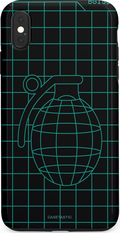 Casetastic Hoesje Geschikt voor Apple iPhone Xs Max - Stijlvolle Beschermende Duo-layer Case - Retro bom
