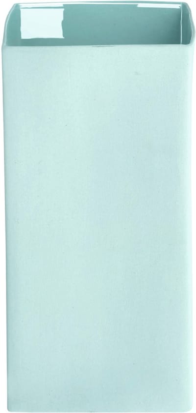 ASA Selection Cube Blue Vaas, bloemenvaas, bloempot, tafelvaas, keramische vaas, keramiek, aqua, 18 cm, 46021108