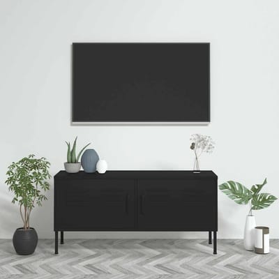 vidaXL - Tv-meubel - 105x35x50 - cm - staal - zwart
