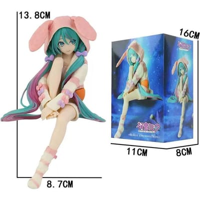 NIEUW 15cm Figuur HATSUNE MIKU Noodle Stopper Model Konijnenoren Pyjama Model Speelgoed Pop Actiefiguur Collectie Cadeau PVC