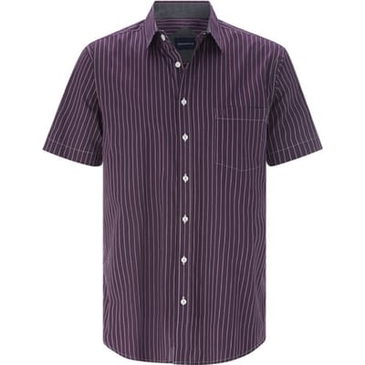 Babista herren Overhemd Met Korte Mouwen - 39/40 - donkerlila - Plus Size