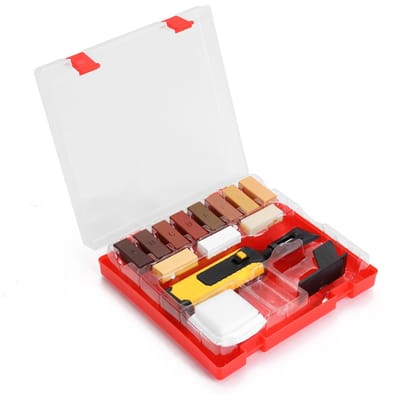 Laminaat Reparatieset Wax Systeem Vloer Werkblad Stevige Behuizing Chips Krassen Reparatie Gereedschapsset veelkleurig