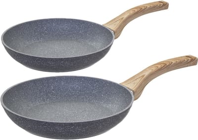 Secret de Gourmet Koekenpannen Turino - D20 en D24 cm - alle warmtebronnen - grijs