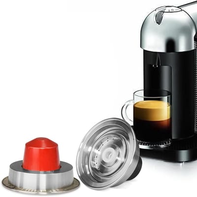 Koffiecapsule Adapter voor Vertuo ENV135 GCA1, Roestvrijstalen Pod Houder, Duurzaam en Compatibel met Nespresso Systemen