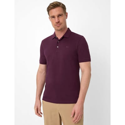 Brax Heren Poloshirt  Style PETE summer grape, donkerpaars, maat XXXL
