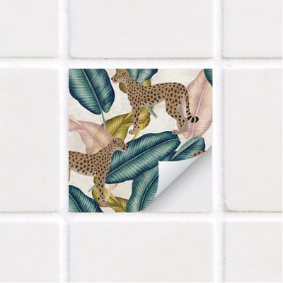 Dailygoody - Waterdichte tegelstickers - Zelfklevende muursticker - 20 x 20 cm - Boho-stijl - Geschikt voor keuken en badkamer
