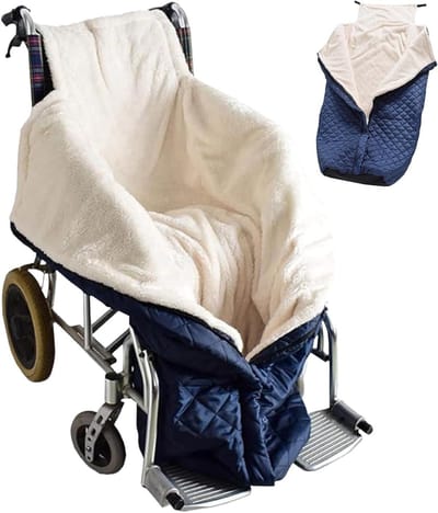 Rolstoel schootdeken - Warmtekussen onderlichaam - Comfort en warmte - Waterdicht en winddicht - 112x65 cm - Zwart