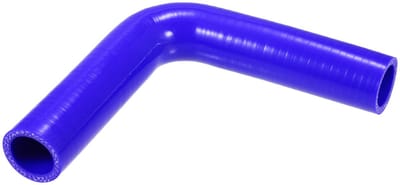 Dailygoods- Koppelstuk Universeel 28mm - Silicone Slang - 90 Graden Elleboog - Zwart/Blauw - Schokbestendig - Lange Levensduur - Siliconenslang