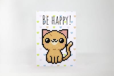 Diamond Painting Be Happy wenskaart