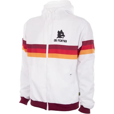 COPA - AS Roma 1980's Retro Voetbal Windbreaker - Heren - Wit - S
