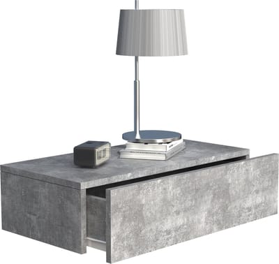 Houten wandlade nachtkastje wandplank lade console nachtkastje Usal M 60 cm