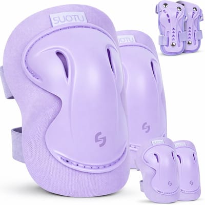 Suotu Skate Beschermset Kinderen - Skate bescherming - Skeeler Beschermset - Paars - M