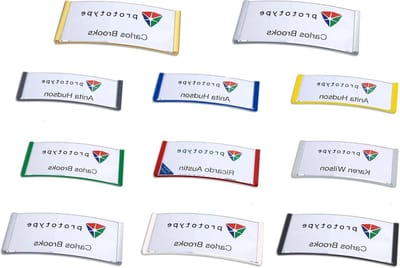 Kunststof Naambordjes - Magneet Badges - Naam Tonen - Zelf Beschrijfbaar - 50 Stuks - Rood