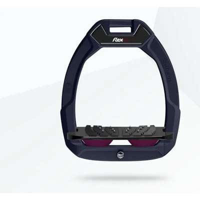 Veiligheidsinstappers voor paardrijden, Schuin Ultra Grip Aluminium/Zwart/Pruim Flex-On Safe-On