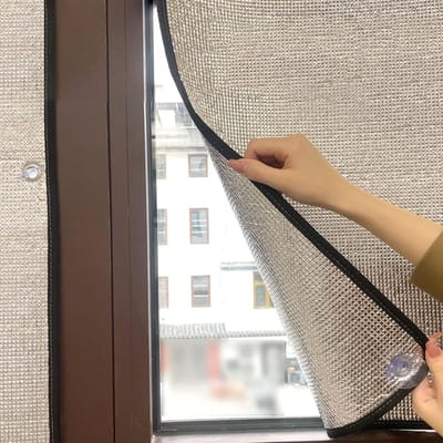 Raamfolie - Isolerende tint - Privacy creëren - Dubbele aluminium bubbellaag - Aanpasbaar - Zwart