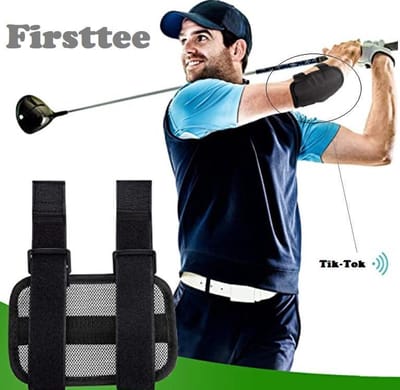 Firsttee Elleboogcorrector - Met CORRECTIEGELUID & ADEMEND - Elleboog - Corrector - Swing trainer - Sport - Training - Golf accessoires - Trainingsmaterialen - Cadeau - Golfballen - Golftrainingsmateriaal - Mat afslaan tees - Houding - Golfset - Net